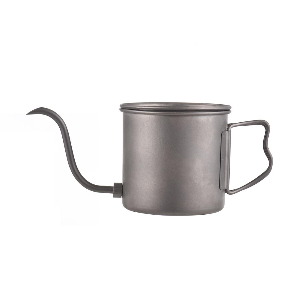 400ml Pour Over Kettle Gooseneck Coffee Kettle and Cup Set with Removable Coffee Spout and Folding Handle