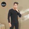 Men's Silk Cashmere Thermal Underwear Set: Velvet-Enhanced for Autumn and Winter