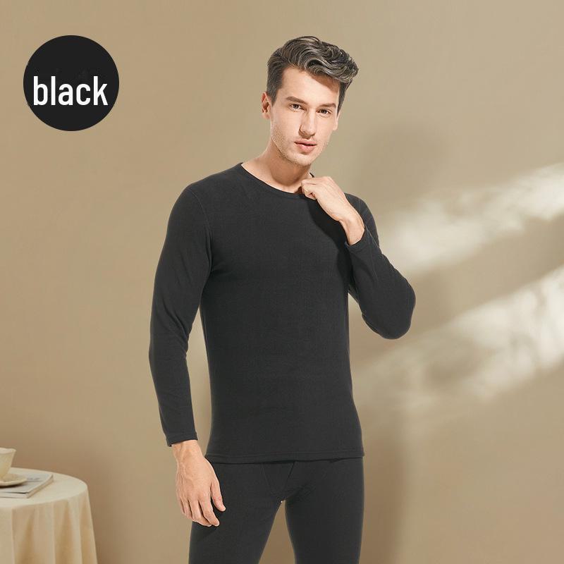 Men's Silk Cashmere Thermal Underwear Set: Velvet-Enhanced for Autumn and Winter