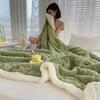 Winter Blanket Double-sided Jacquard Solid Color Office Nap Dormitory Home Bed Sofa Travel Cozy Warm Blanket