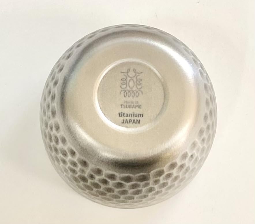 Titanium Hammered Sake Cup (double Structure)