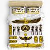 Hieroglyphic Carvings Ancient Egyptian Temple 3pcs Bedding Set For Double Bed Home Textile Duvet Cover Quilt Cover Pillowcase