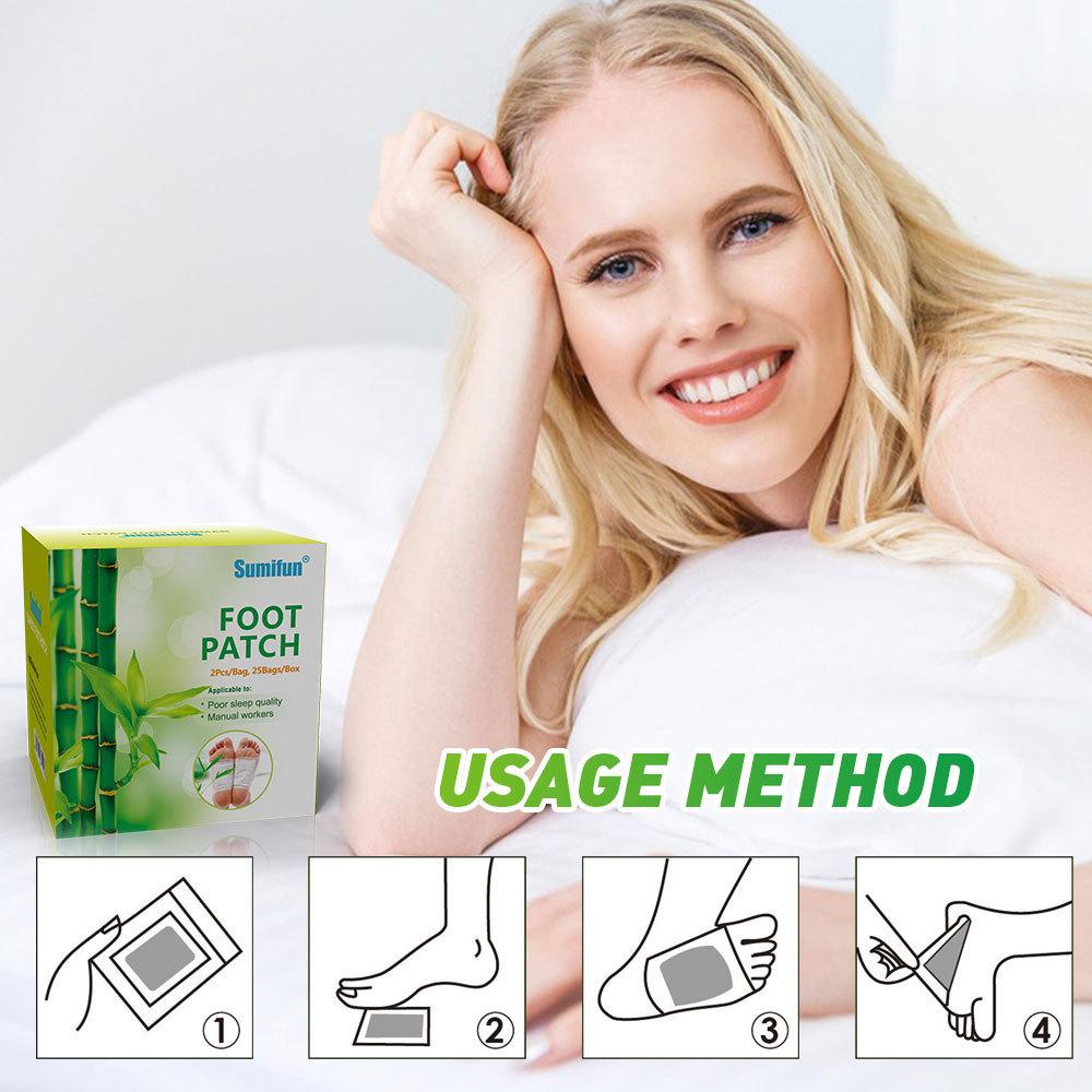 50pcs Patches Adhesives Kinoki Detox Foot Patches Pads Body Toxins Feet Slimming Cleansing Herbal Adhesive