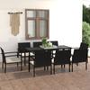 Day and Night - Day and Night Garden Dining Set 9 Pieces Black Synthetic Rattan