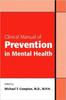 The Clinical Manual of Prevention In Mental Health Book