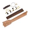 Ukulele Neck Fretboard Replacement Kit Neck String Knobs Bridge Rosewood Fingerboard Set for 23