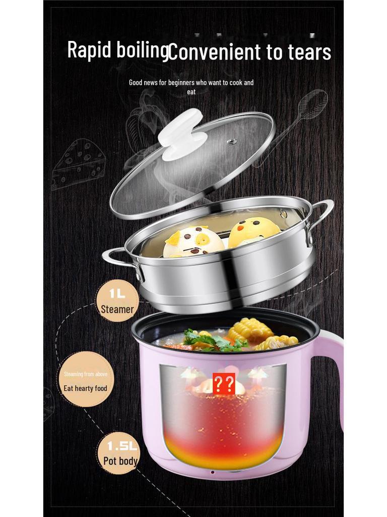 Mini Electric Cooker: Multifunctional Frying Pan & Hot Pot for Dorms and Homes
