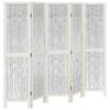 VidaXL Room Divider 5 Panels, Room Separator, Privacy Screen, Folding Screen Bedroom Living Room, White Wood 358677