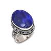 Natural Sapphire(Simulated) 925 Sterling Silver Jewelry Ring Size 9 j0K75