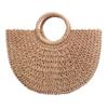 MOON Straw Handbags Women Summer Beach Bag Rattan Handmade Woven Handbag