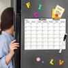 Magnetic Refrigerator Dry Erase Calendar - Monthly Planner Whiteboard, Record Message Board & Memo Pad, Fridge Magnets