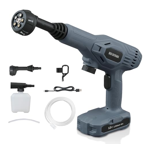 TV Broadcast Product [.co.jp Only] Iris Ohyama Rechargeable Handy Washer Cleans with Higher Pressure Than Tap Water (non-high Pressure Washer) Cordles