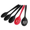 Durable Anti-rust Wear-resistant Ergonomic Handgrip Dining Silicone Non Stick Oval Spoon for Dorm Fruit Spoon