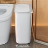 Compact Bathroom Corner Trash Can with Press-Down Lid
