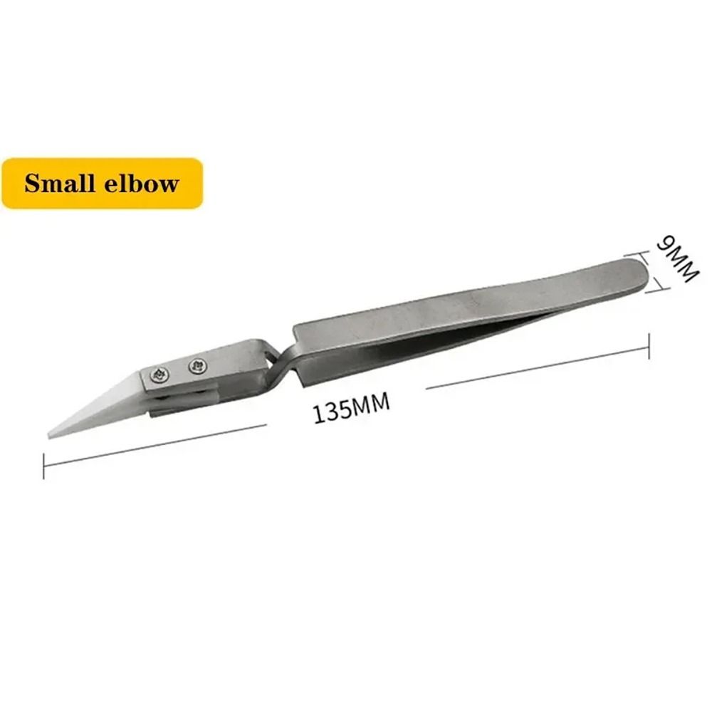 1Pcs Acid Resistant Ceramic Tweezer Reverse Insulation Tweezer Electronic Soldering Tweezers
