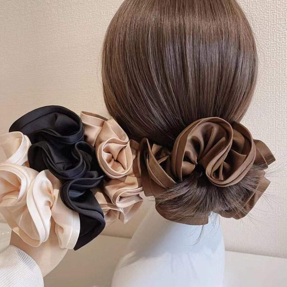 Ponytail Holder Satin Hair Tie Elegant Large Intestine Durability Scrunchies Elasticity High Ha I1M1