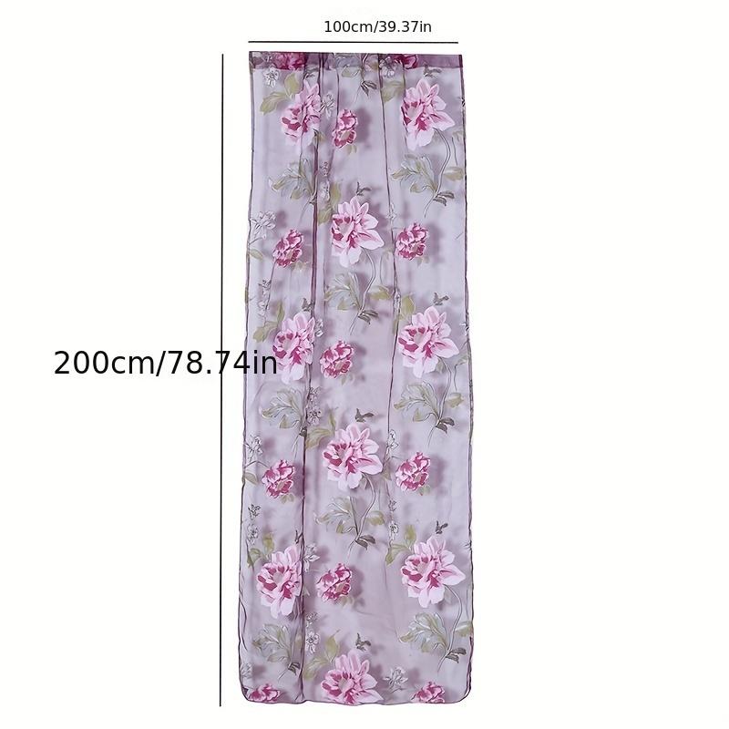1PC Peony Curtain Line Hanging 100*200cm Door Window Room Divider Curtain Valance Amazing