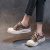 The First Layer of Cowhide Casual Shoes Women's Spring 2025 New Leather Retro Lace-up Platform Single Shoes Women's Small Board Shoes