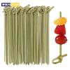 100pcs Disposable Bar Tool Party Decoration Cocktail Picks Bamboo Knot Skewers Stick Fruit Forks Sandwiches