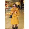 Autumn and Winter Woolen Women's Coat Korean Version Double-breasted Medium and Long Woolen Coat
