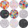 4x7mm 100Pcs Mixed English Letter Number Acrylic Flat Beads for DIY Jewelry Making Bracelet Necklace