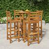 VidaXL 5-Piece Garden Bar Set, Table and Chairs with Footrests, Outdoor Patio Furniture Set, Wood 3154383
