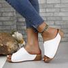 Women's Fashion Waterproof Platform Sandals Summer New Round Head Shallow Mouth Car Stitch Non-slip Wear-resistant Sandals