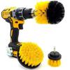 3PCs Set Electric Scrubber Brush Drill Brush Kit Plastic Round Cleaning Brush for Carpet Glass Car Tires Nylon Brushes 2/3.5/4''