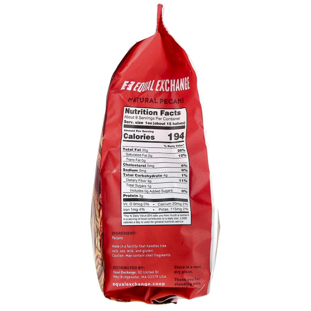 Equal Exchange Natural Pecans, 8 Oz (237 G)