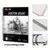 1 Pc Double Coil Sketch Drawing Book Professional Blank Art Sketch Book for Creative Drawing