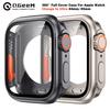 Tempered Glass+Cover For Apple Watch Case 45mm 44mm 41mm 40mm Accessorie Screen Bumper Protector for Iwatch Serie 9 8 7 6 SE 5 4