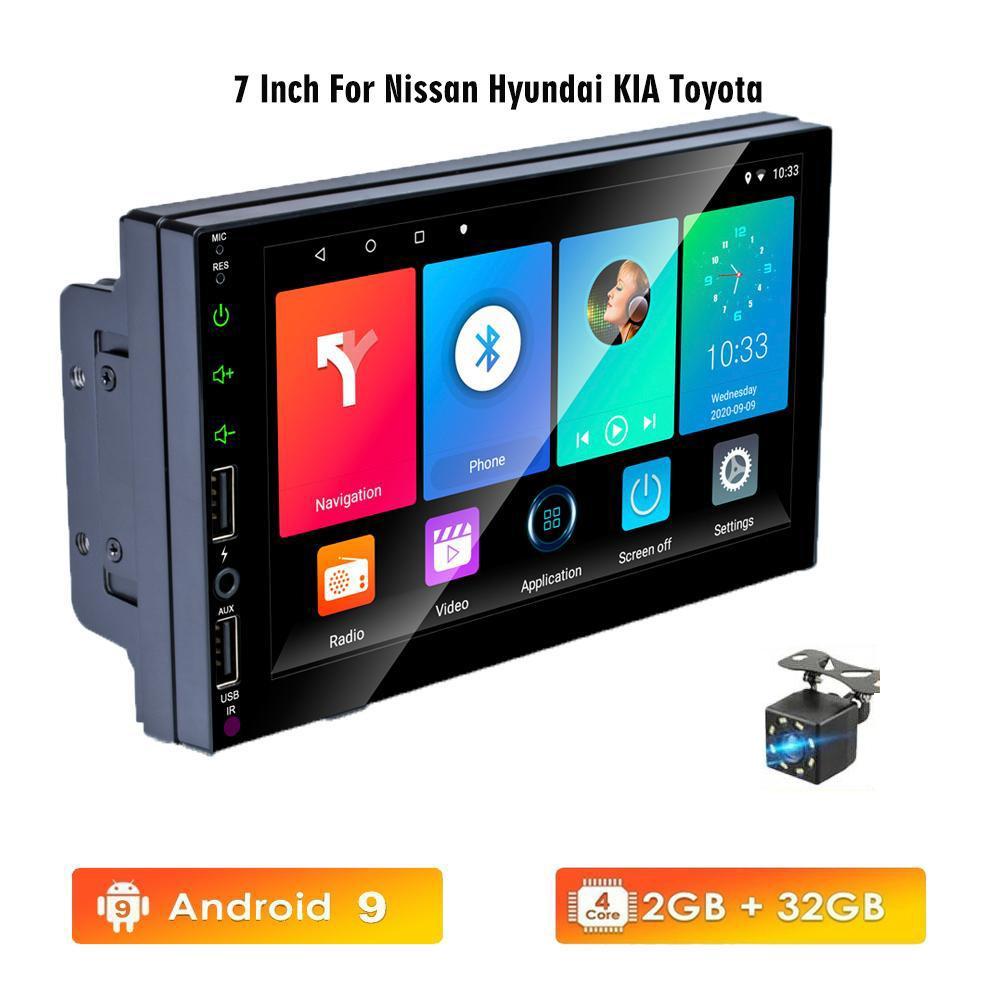 icreative 7 Inch 1+16GB/2+32GB Car Radio Android WiFi GPS FM Radio Car Player MP5 Central Control Full Screen 2 USB All-in-one Machine Universal Radio
