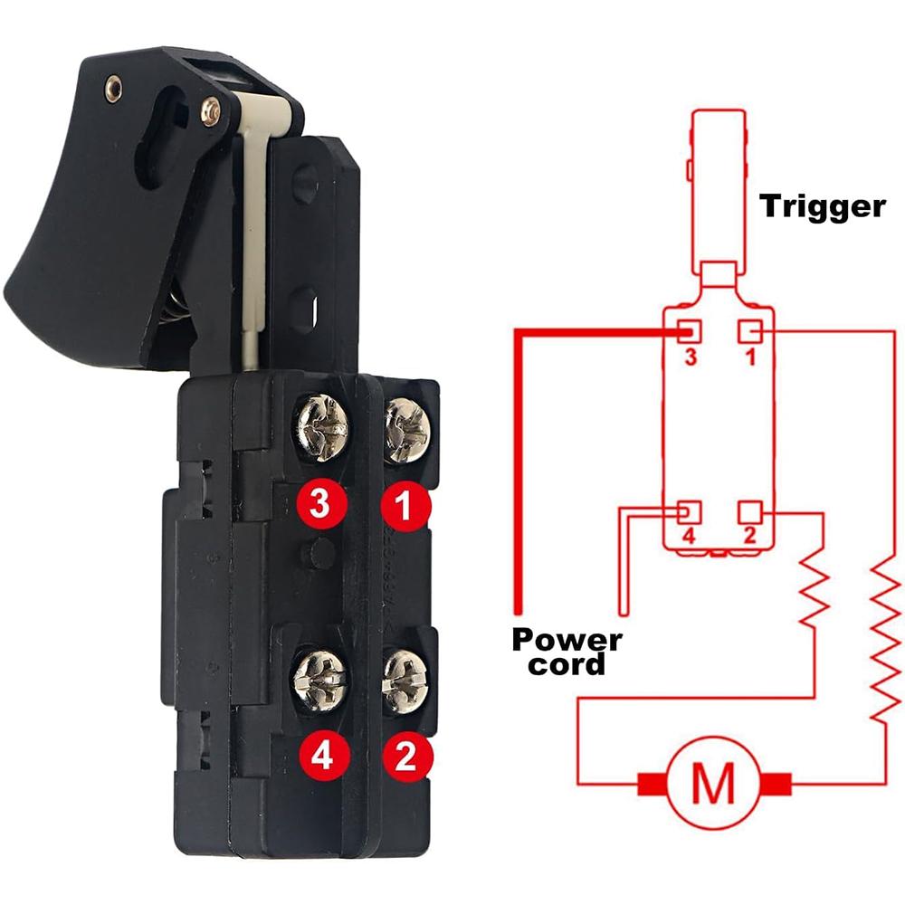 2pcs Trigger On-Off Switches Kit for HD77 and HD77M For Replaces Skil 2610321608