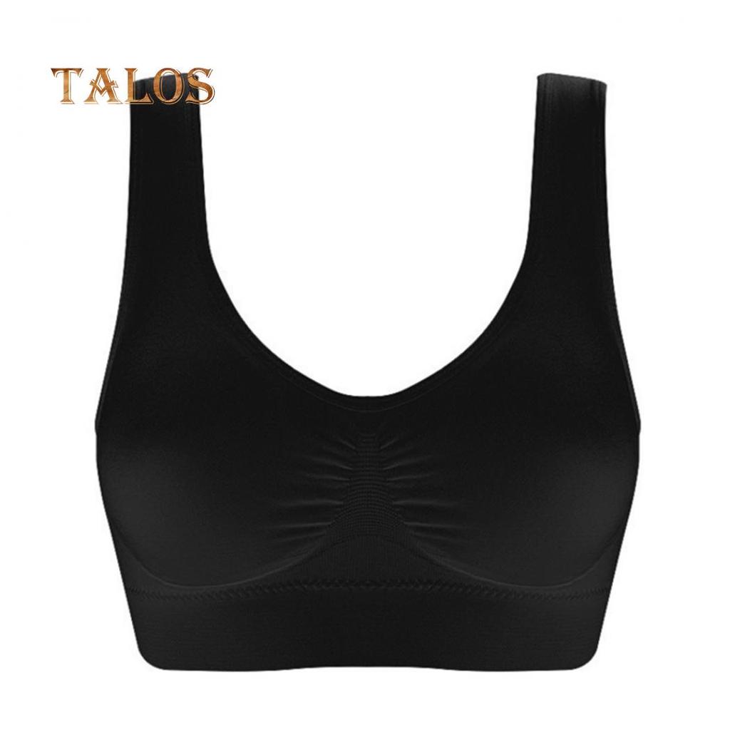 Women Sexy Single Layer Seamless Soft Breathable Bra Wireless Sports Yoga Shapewear Top Female