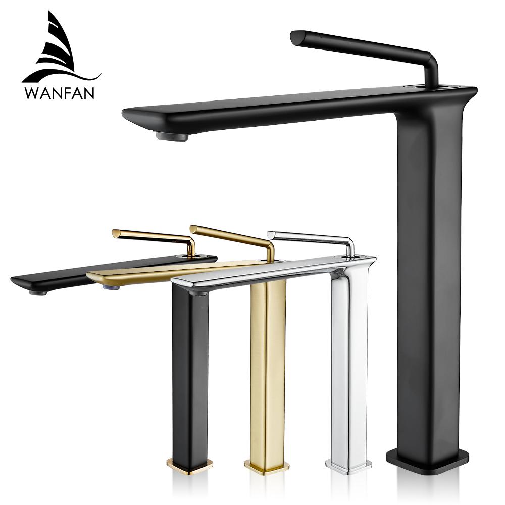 Basin Faucets Modern Black Bathroom Mixer Tap Brass Washbasin Faucet Single Handle Single Hole Elegant Crane For Bathroom 855991