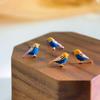 Gold-plated Earrings Korean Style Simple Dripping Glaze Colored Bird Earrings Female Student