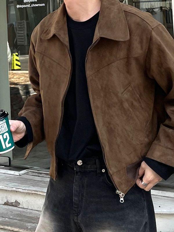 Мужская ретро-куртка свободного кроя в японско-американском стиле — повседневный стиль весна/осень