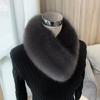 Новый зимний меховой воротник для волос, шарф из искусственного меха, однотонная шаль, женский меховой шарф, манишка из искусственной шерсти
