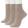 Crew Ankle Stocking Wide Elastic Set of Lotus Gray [Atsugi] Socks, Length, Socks, Mouth, Plain, 3, FS5571, Women's,