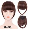 Fringe Bangs Synthetic Hair Extensions Clip In Bangs 6 Inch Short Straight Hairpiece Front Neat Bang Two Side Blonde