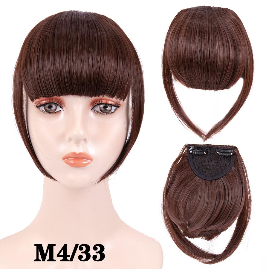 Fringe Bangs Synthetic Hair Extensions Clip In Bangs 6 Inch Short Straight Hairpiece Front Neat Bang Two Side Blonde