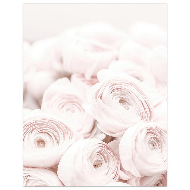 Landscape Painting Girl Room Decoration Fresh Flower Pink Wall Art Canvas Pictures Canvas Decorative Paintings Home Decor Photos