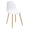 Scandinavian Style Chair "Ava" with Oak-effect Metal Legs Atmosphera - White