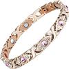Magnetic Bioenergy Titanium Bracelet for Girls Women Rose Gold