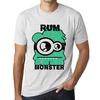 Men’s Vintage Tee Shirt Graphic T Shirt Rum Monster Vintage White