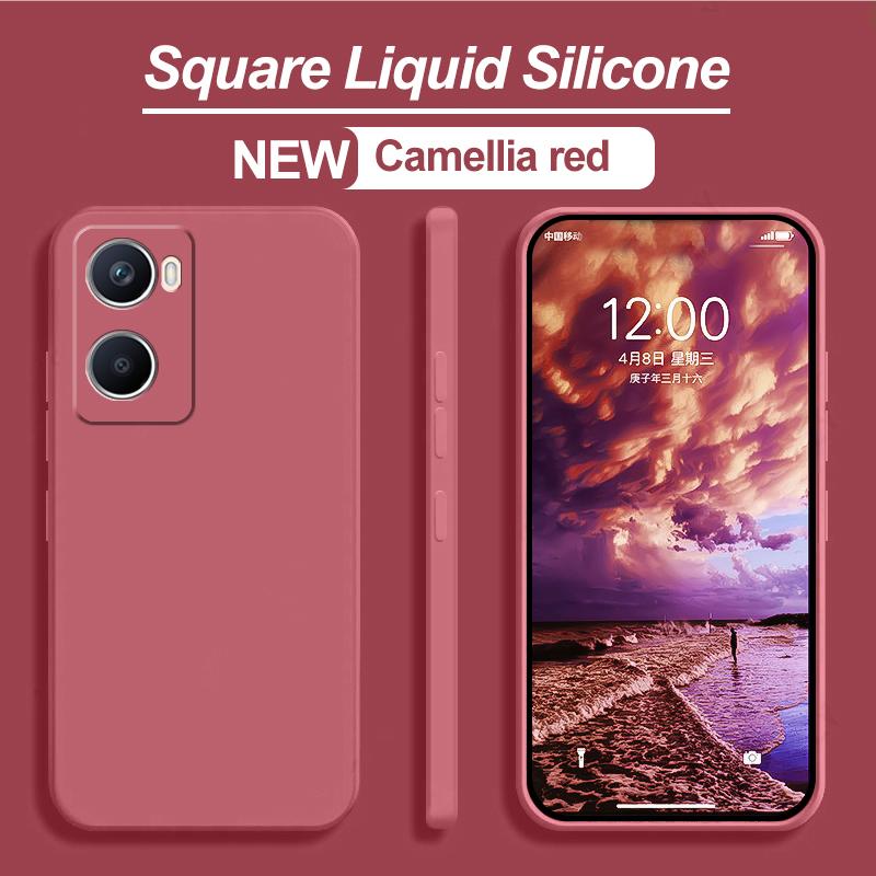 Роскошный жидкий силиконовый чехол для OPPO A15 A15S A18 A38 A58 A53 A52 Reno 10 5G A57 A77S A76 A78 A57S A96 4G 5G квадратный чехол