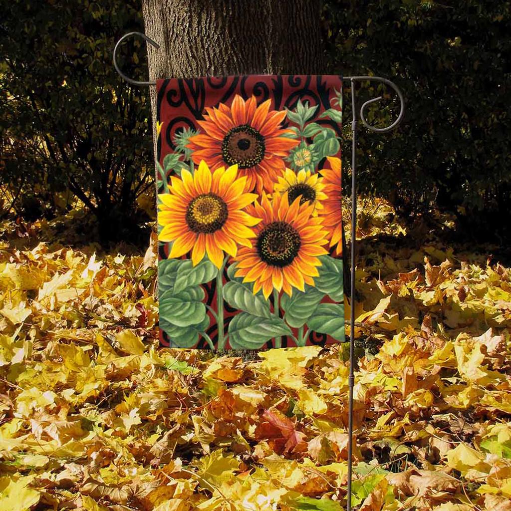 Home Garden Sunflower Medley Summer Fall Flag Double Sided 12x18 Inch