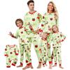 Christmas Print Cute Family Set Pajamas, Home Clothes, Family Set Long Sleeve Top Pants Set