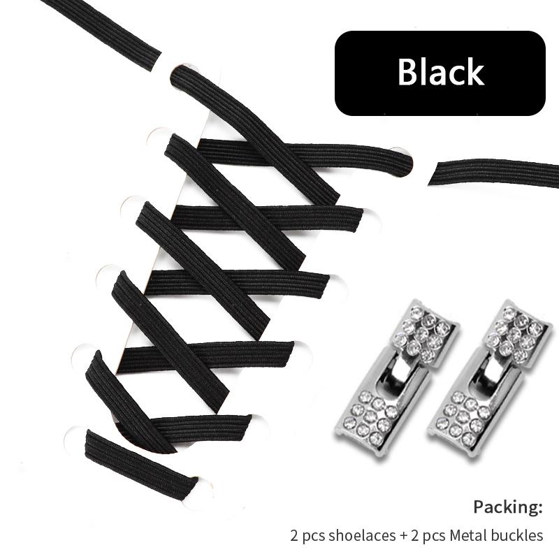 4Pcs Elastic Laces Sneakers Kids Adult No Tie Shoelace Cross Lock Shoelaces Without Ties 8MM Width Rubber Bands Shoes Accessorie NO.8