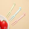 Fruit Fork Set Fruit Signature Disposable Plastic Two Teeth Home Eating Fruit Cake Dessert Fork Dessert Small Fork